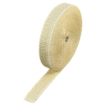 Exhaust Header Heat Pipe Wrap Motorcycle Titanium Tape 50mm (2") X 25 Ft & Clips - View #13
