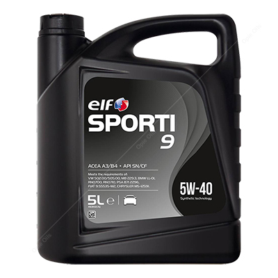 Elf Sporti 9 5w-40 High Performance Synthetic Technology Engine Oil