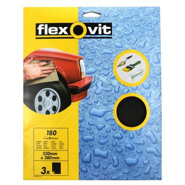Flexovit Wet & Dry Paper - P180 Sanding Sheets