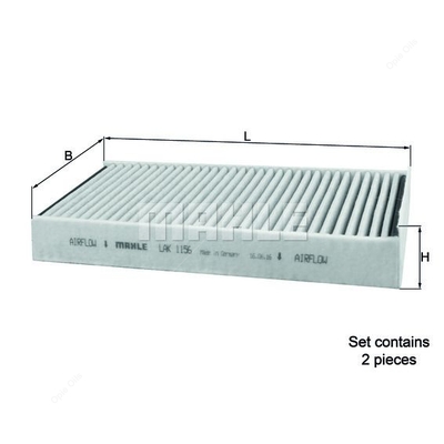 Mahle Pollen Filter Cabin Filter Carbon Activated LAK141 Alfa 147 156 GT - View #12