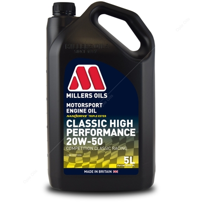 Millers Oils Motorsport Classic High Performance 20w-50 Nanodrive Fully Synthetic Engine Oil