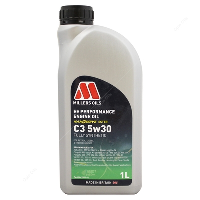 Millers Oils EE Performance C3 5w-30 Fully Synthetic Engine Oil