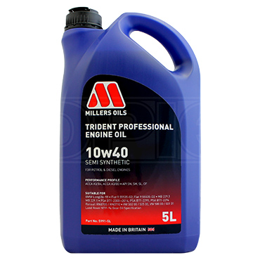 Millers Oils Trident Professional 10w-40 Semi Synthetic Engine Oil