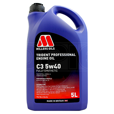 Millers Oils Trident Professional C3 5w-40 Fully Synthetic Engine Oil