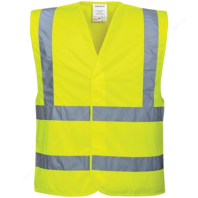 Standard Size Crease Resistant Hosaire EN471 Car Reflective Safety Vest Washable Yellow 