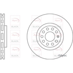 Apec Black Brake Disc Front  (DSK2285B)