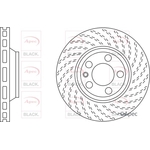 Apec Black Brake Disc Front  (DSK2311B)