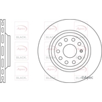 Apec Black Brake Disc Rear  (DSK2460B)