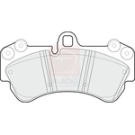 Apec Black Brake Pad Set (PAD1314B) Front