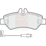 Apec Black Brake Pad Set (PAD1516B) Rear