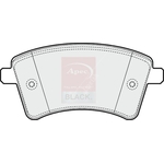 Apec Black Brake Pad Set (PAD1656B) Front