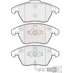 Apec Black Brake Pad Set (PAD1731B) Fits: Audi Front