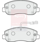 Apec Black Brake Pad Set (PAD1797B) Front