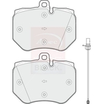 Apec Black Brake Pad Set (PAD1833B) Fits: Audi