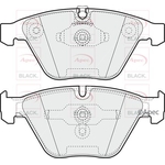 Apec Black Brake Pads Front With Retaining Spring (PAD1263B) Fits: BMW