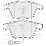 Apec Black Brake Pads Front With Retaining Spring (PAD1452B)