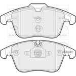 Apec Black Brake Pads Front With Retaining Spring (PAD1602B)