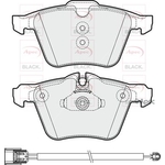 Apec Black Brake Pads Front With Retaining Spring (PAD1985B) Fits: Volvo