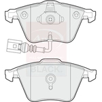 Apec Black Brake Pads (PAD1531B) Fits: Audi Front