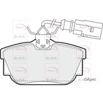 Apec Black Brake Pads Rear With Spring & Bolts (PAD1158B) Fits: Vw