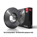 Apec Black Two-Piece Vented Brake Disc (DSK3354B) Fits: Mercedes Rear