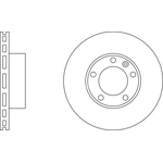 Apec Blue Vented Brake Disc (SDK6000) Front Axle
