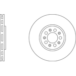 Apec Blue Vented Brake Disc (SDK6002) Front Axle