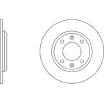 Apec Blue Solid Brake Disc (SDK6003) Fits: Peugeot Rear Axle