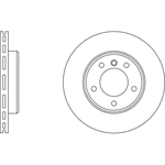 Apec Blue Vented Brake Disc (SDK6005) Fits: BMW Front Axle