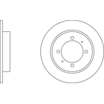 Apec Blue Solid Brake Disc (SDK6006) Rear Axle