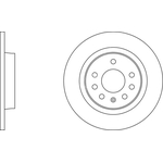 Apec Blue Solid Brake Disc (SDK6008) Rear Axle