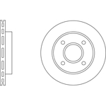 Apec Blue Vented Brake Disc (SDK6009) Fits: Ford Front Axle