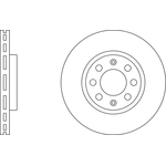 Apec Blue Vented Brake Disc (SDK6010) Front Axle