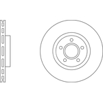 Apec Blue Vented Brake Disc (SDK6012) Front Axle