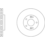 Apec Blue Vented Brake Disc (SDK6013) Front Axle