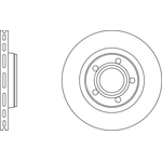 Apec Blue Vented Brake Disc (SDK6014) Front or Rear Axle