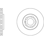 Apec Blue Vented Brake Disc (SDK6019) Front Axle