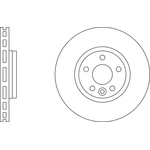 Apec Blue Vented Brake Disc (SDK6020) Front Axle
