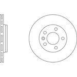 Apec Blue Vented Brake Disc (SDK6022) Fits: VW Rear Axle