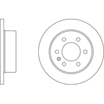 Apec Blue Solid Brake Disc (SDK6023) Rear Axle