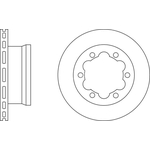 Apec Blue Vented Brake Disc (SDK6024) Rear Axle