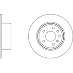 Apec Blue Solid Brake Disc (SDK6025) Rear Axle