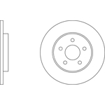 Apec Blue Solid Brake Disc (SDK6026) Rear Axle