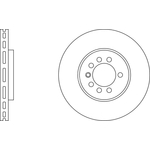Apec Blue Vented Brake Disc (SDK6028) Front Axle