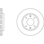 Apec Blue Vented Brake Disc (SDK6029) Fits: Peugeot Front Axle