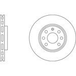 Apec Blue Vented Brake Disc (SDK6031) Front Axle