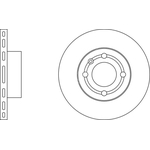 Apec Blue Vented Brake Disc (SDK6032) Front Axle