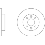 Apec Blue Solid Brake Disc (SDK6033) Front Axle