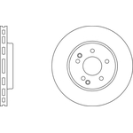 Apec Blue Vented Brake Disc (SDK6034) Fits: Mercedes Front Axle