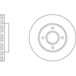 Apec Blue Vented Brake Disc (SDK6035) Fits: Ford Front Axle